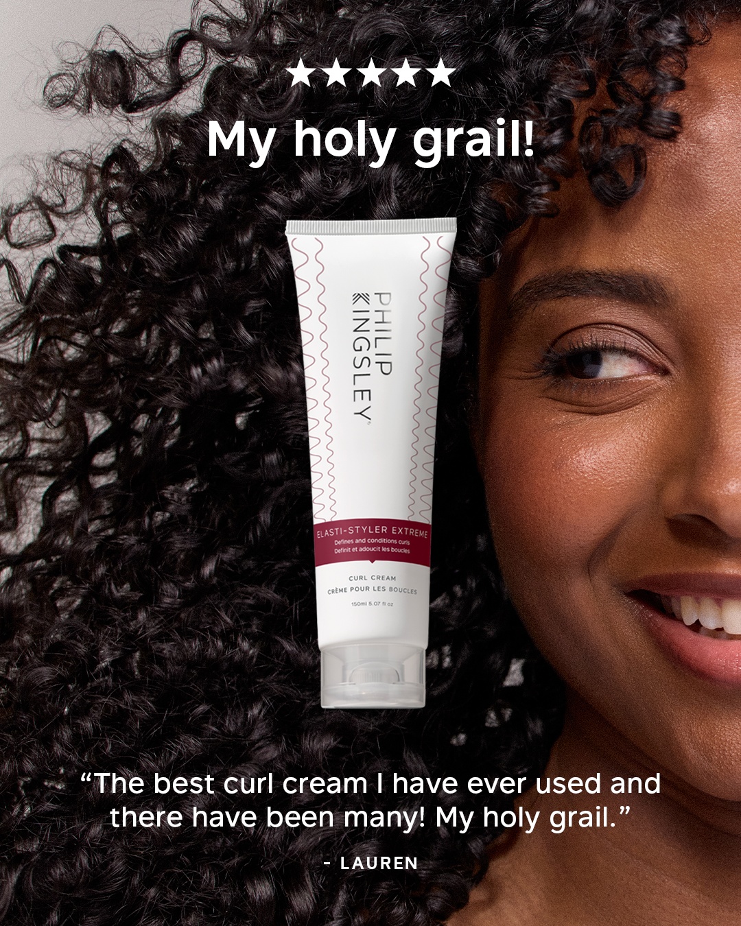 Philip Kingsley Facebook ad: 8-Hour Frizz Protection