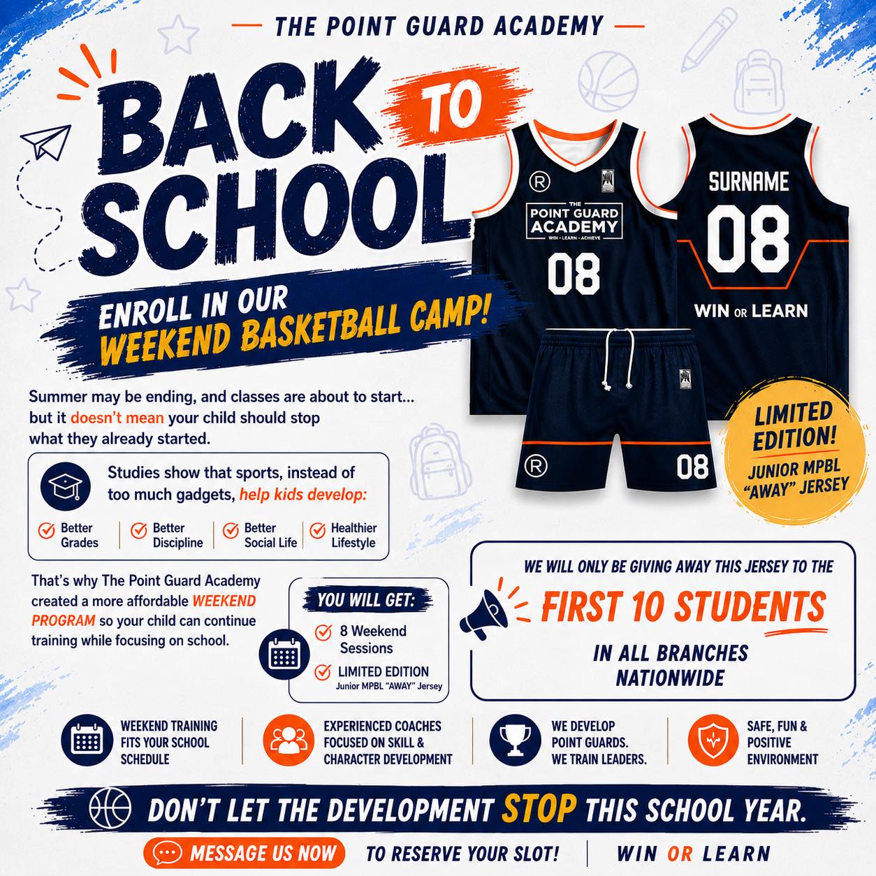 The POINT GUARD Academy Facebook ad