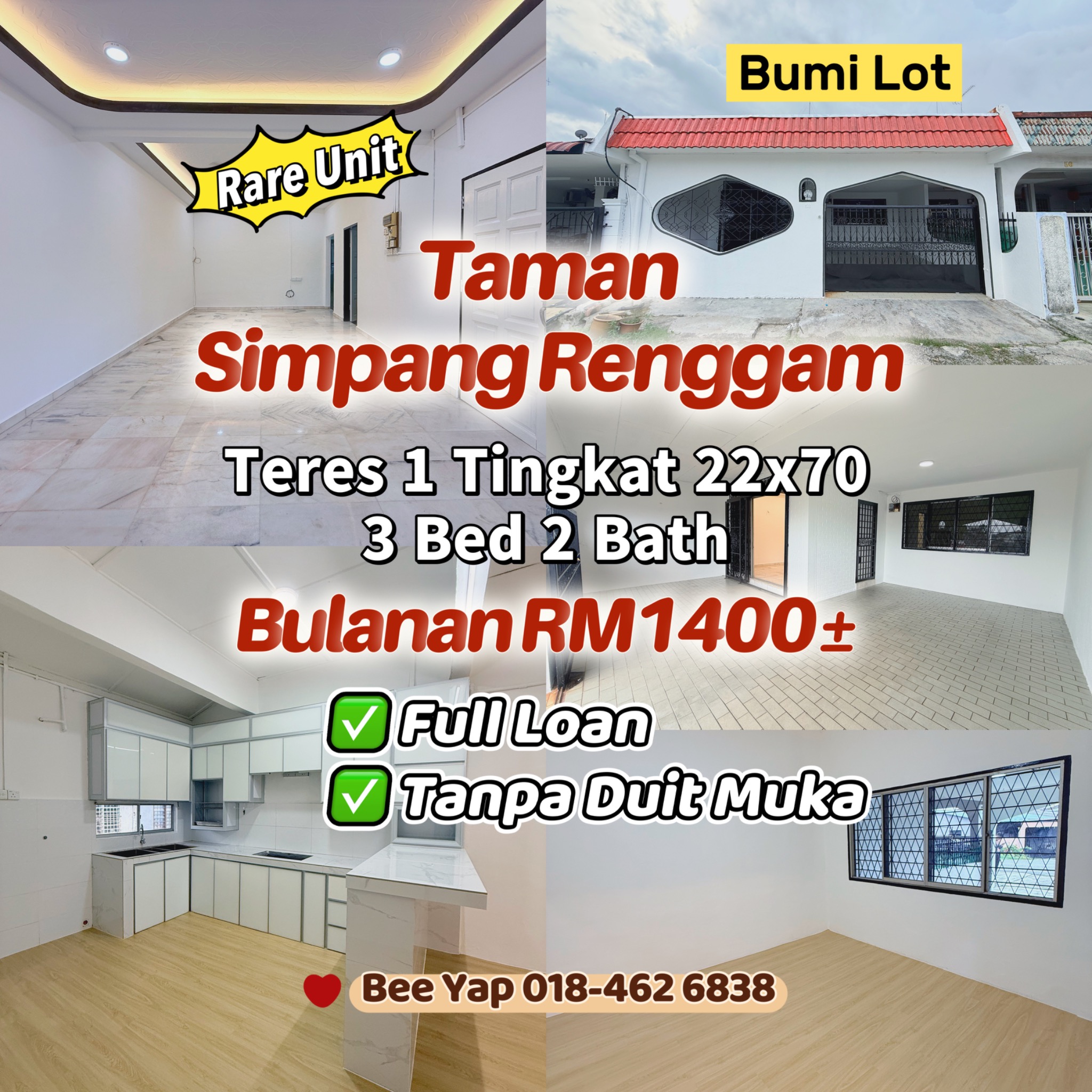Rumah Anak Johor Facebook ad: Single Storey @ Simpang Renggam