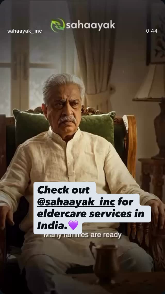 Sahaayak Inc Facebook ad: Worried About Parents Back Home? We Get It!