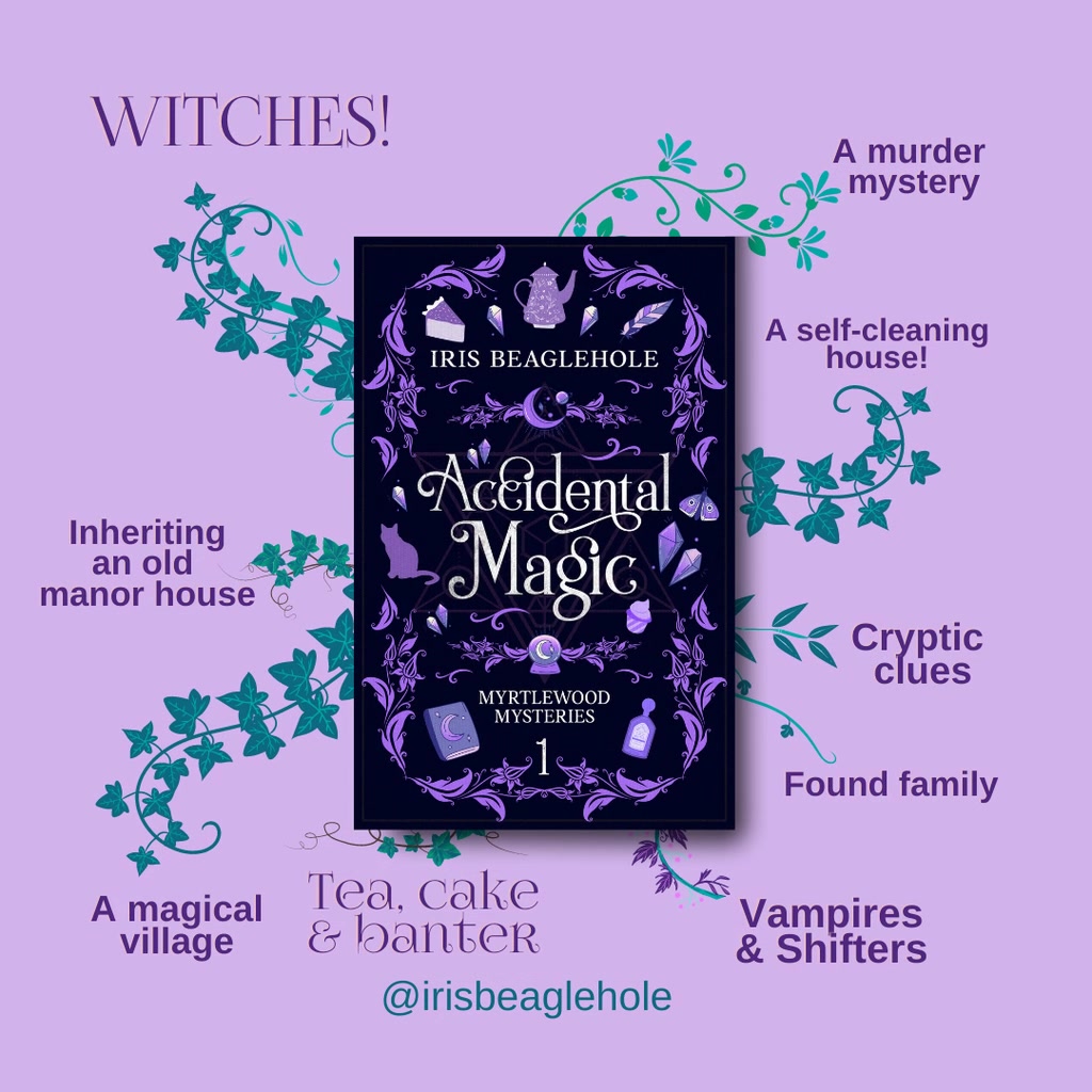Iris Beaglehole - witchy mystery books Facebook ad