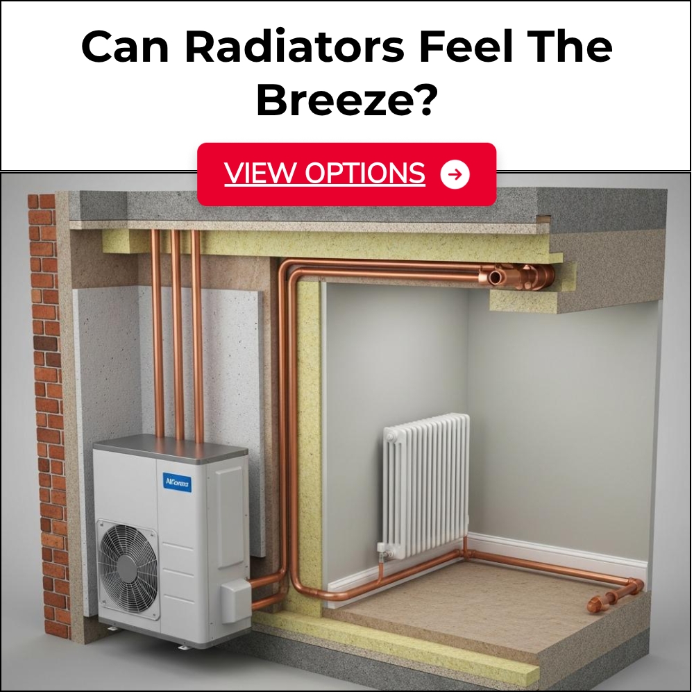 Quick Outline Facebook ad: Air Source Heat Pump For Old House With Radiators.