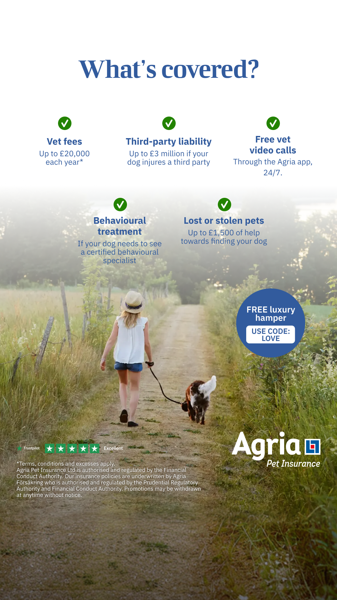 Agria Pet Insurance Facebook ad