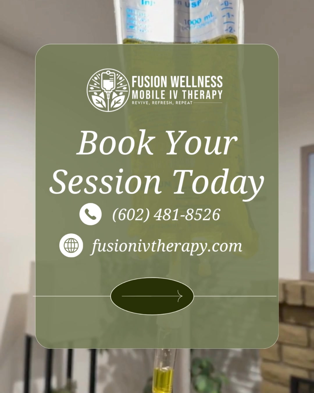 Fusion Wellness Mobile IV Therapy Facebook ad from May 15, 2026