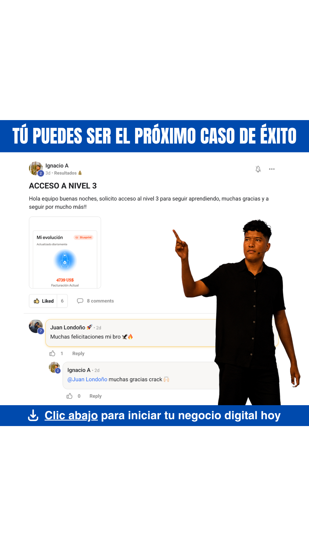 Juan Londono Facebook ad: DA TU PRIMER PASO HOY