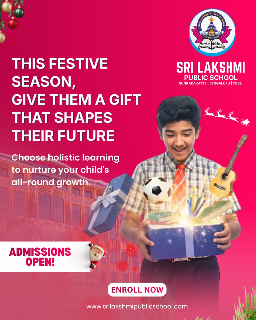 Sri Lakshmi Public School Facebook ad from Jan 2, 2026