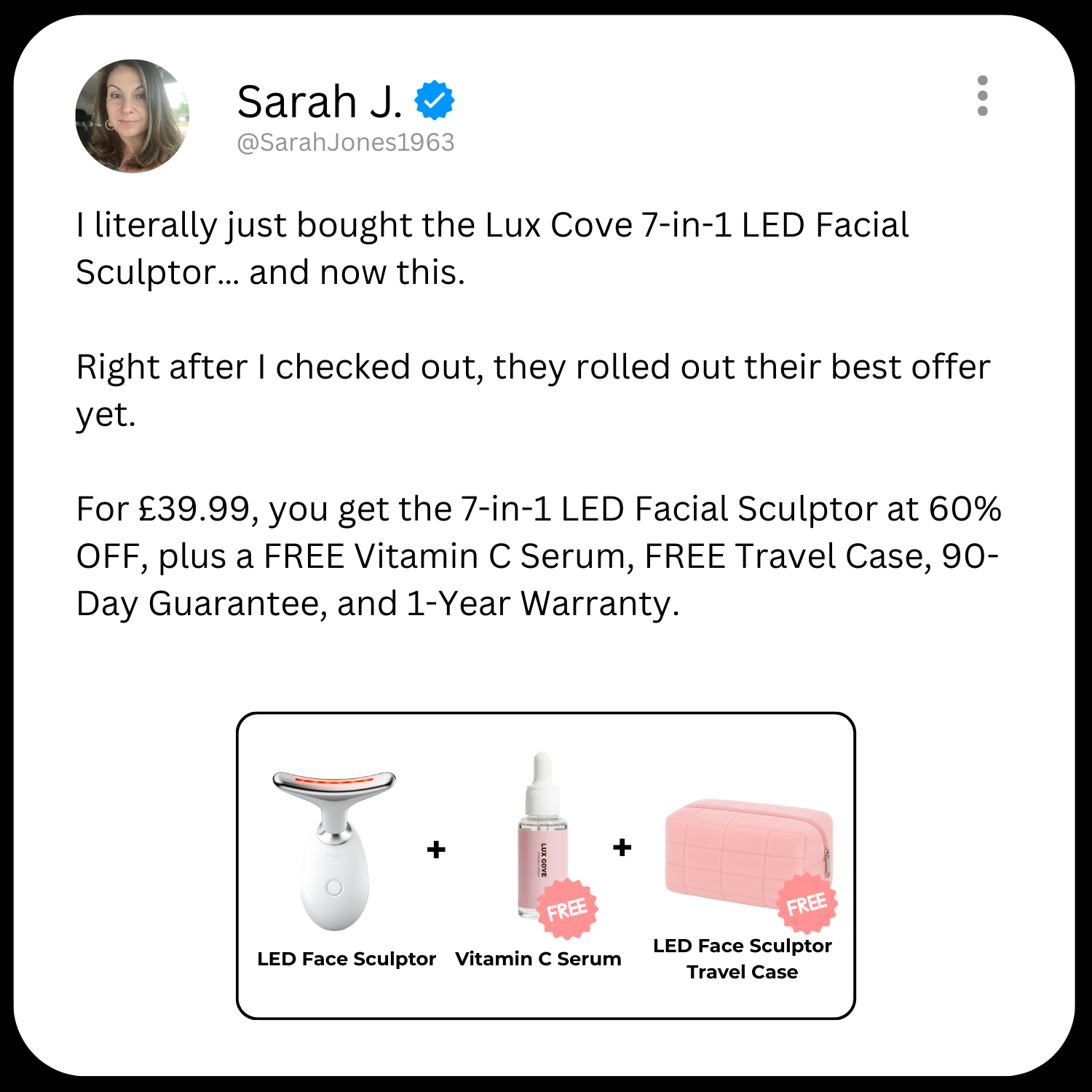 Lux Cove Facebook ad