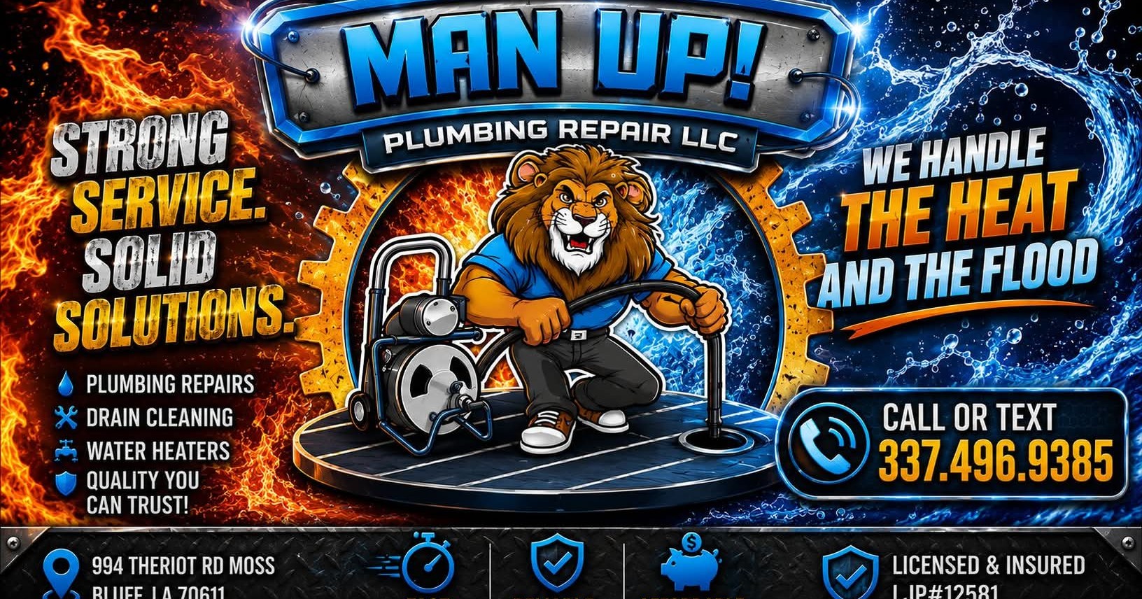 Man Up Plumbing Repairs LLC Facebook ad