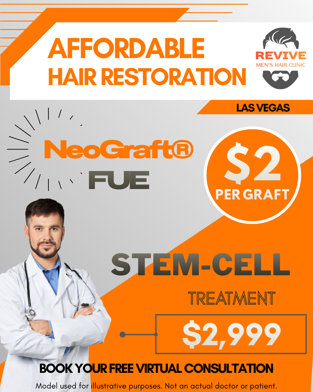 Revive Men's Hair Clinic Facebook ad