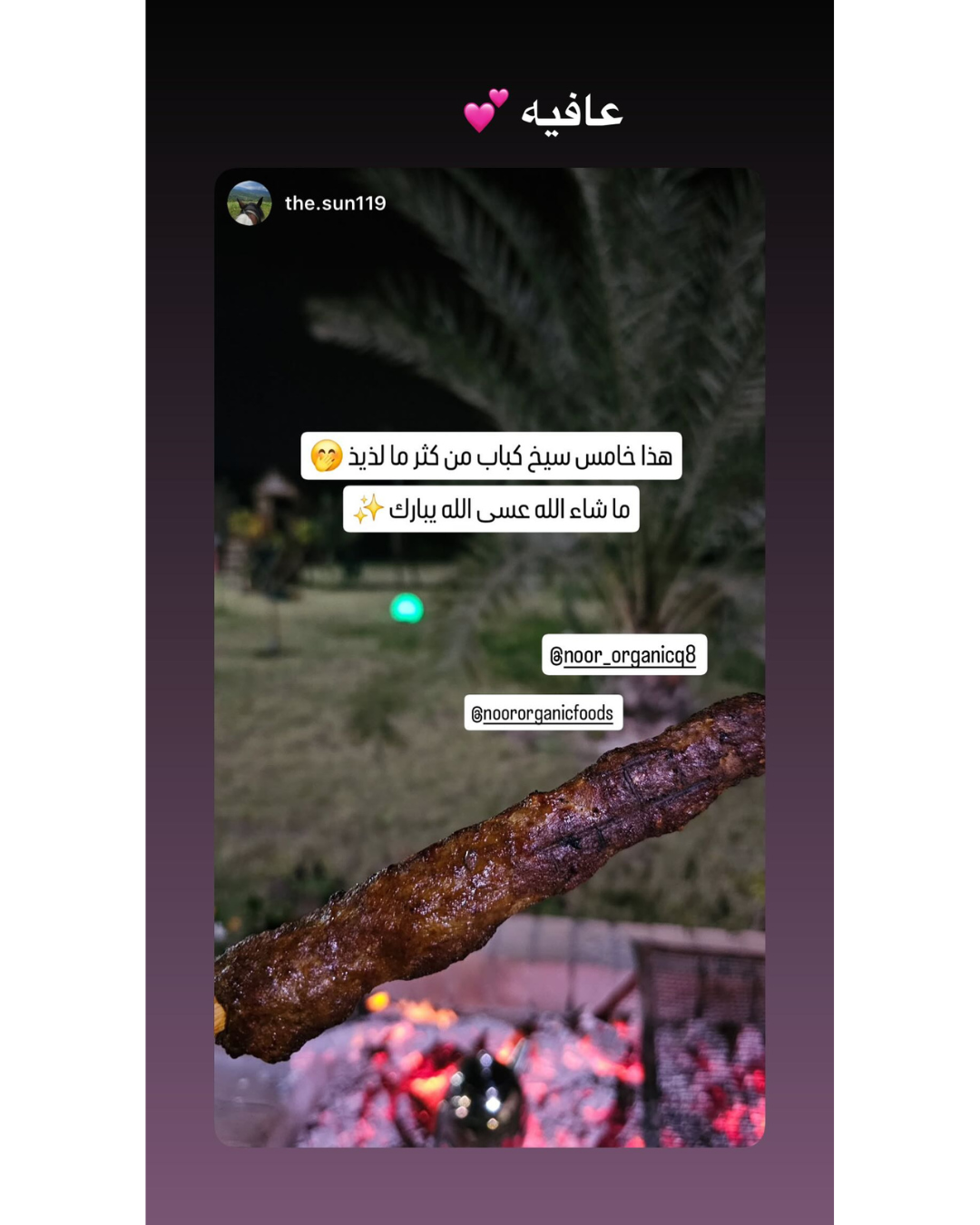 Noor Organic Food Facebook ad