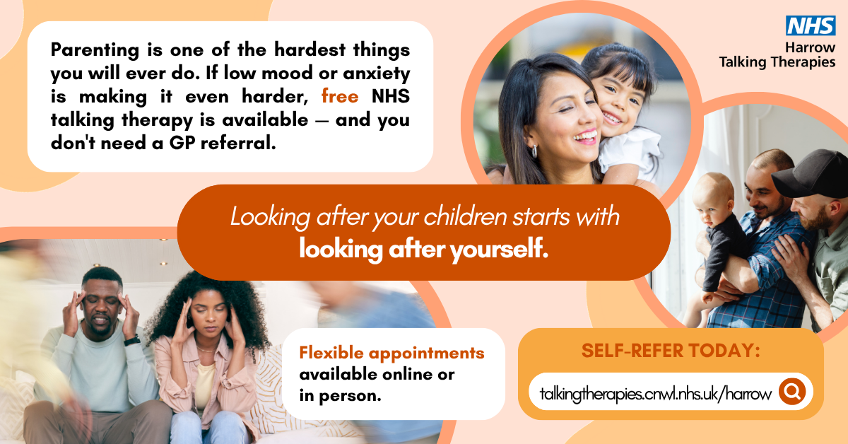 Harrow Talking Therapies Facebook ad: Harrow NHS Talking Therapies