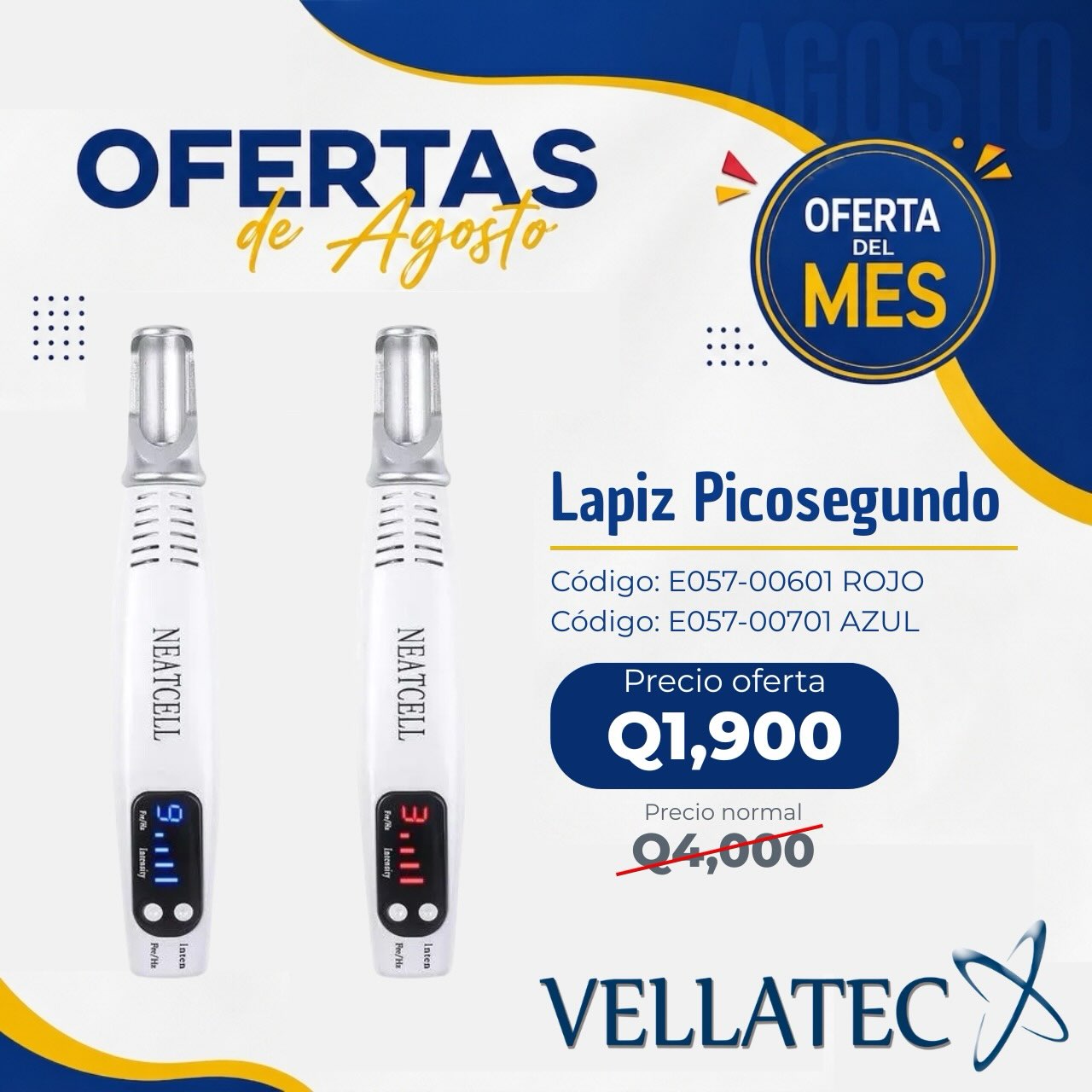 Vellatec Facebook ad: ¡OFERTAS DE AGOSTO!