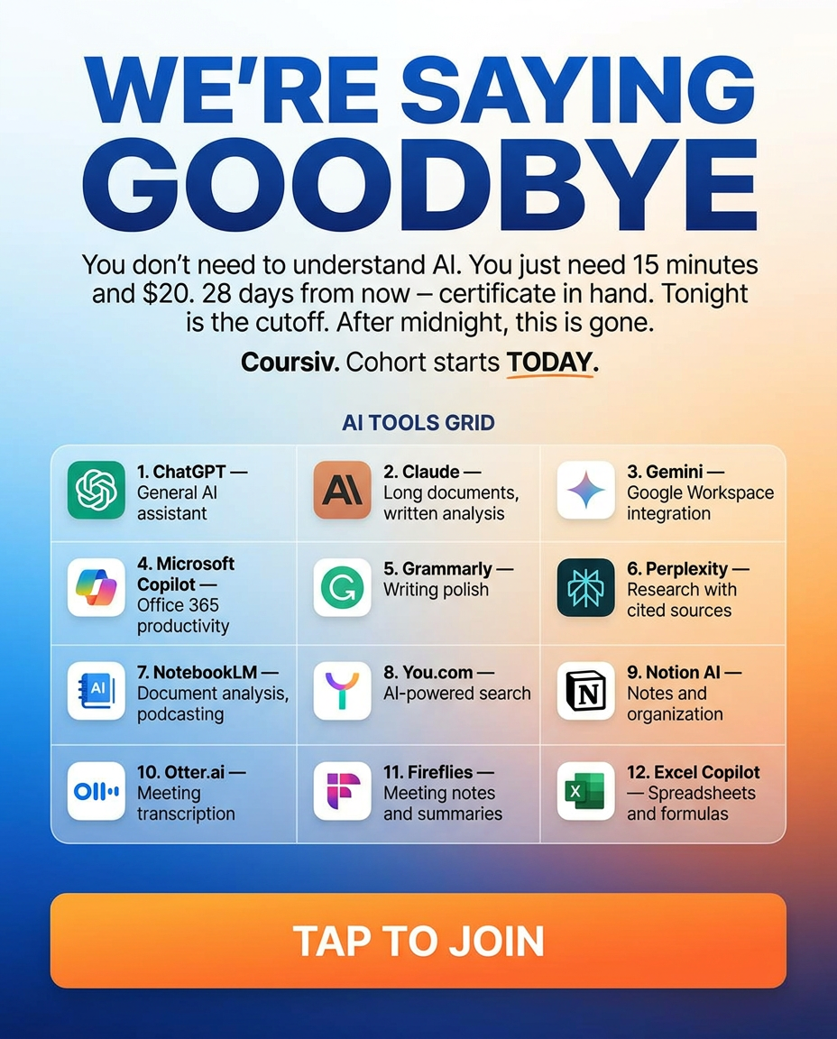 AI Weekly Facebook ad