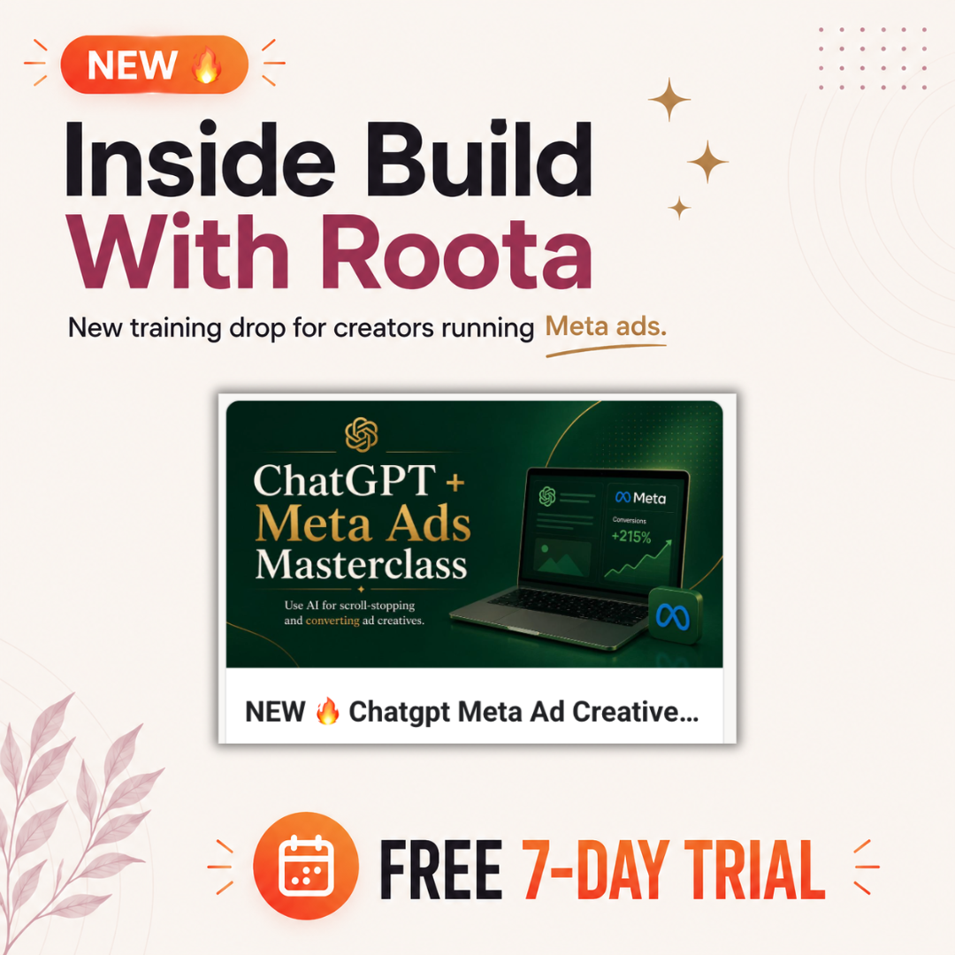 Roota Mittal Live Facebook ad