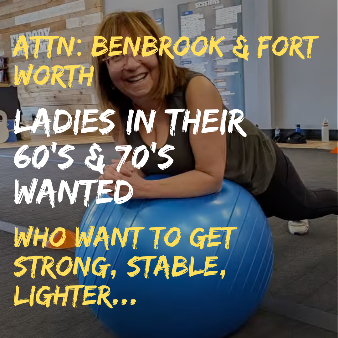 Fort Worth Fit Body Boot Camp Facebook ad: 60+ FITNESS PROGRAM