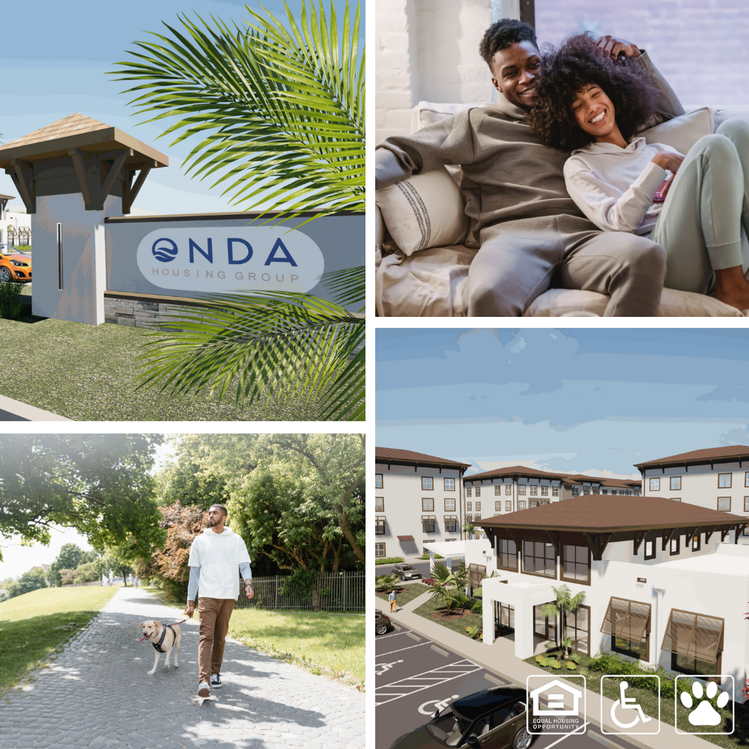 Bayshore Pines Facebook ad: Affordable Living. Thoughtfully Designed. Now Leasing!