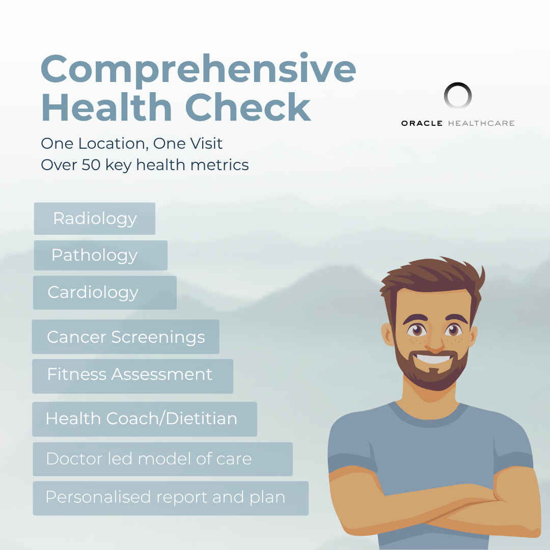 Oracle Healthcare Facebook ad: One location, one visit.