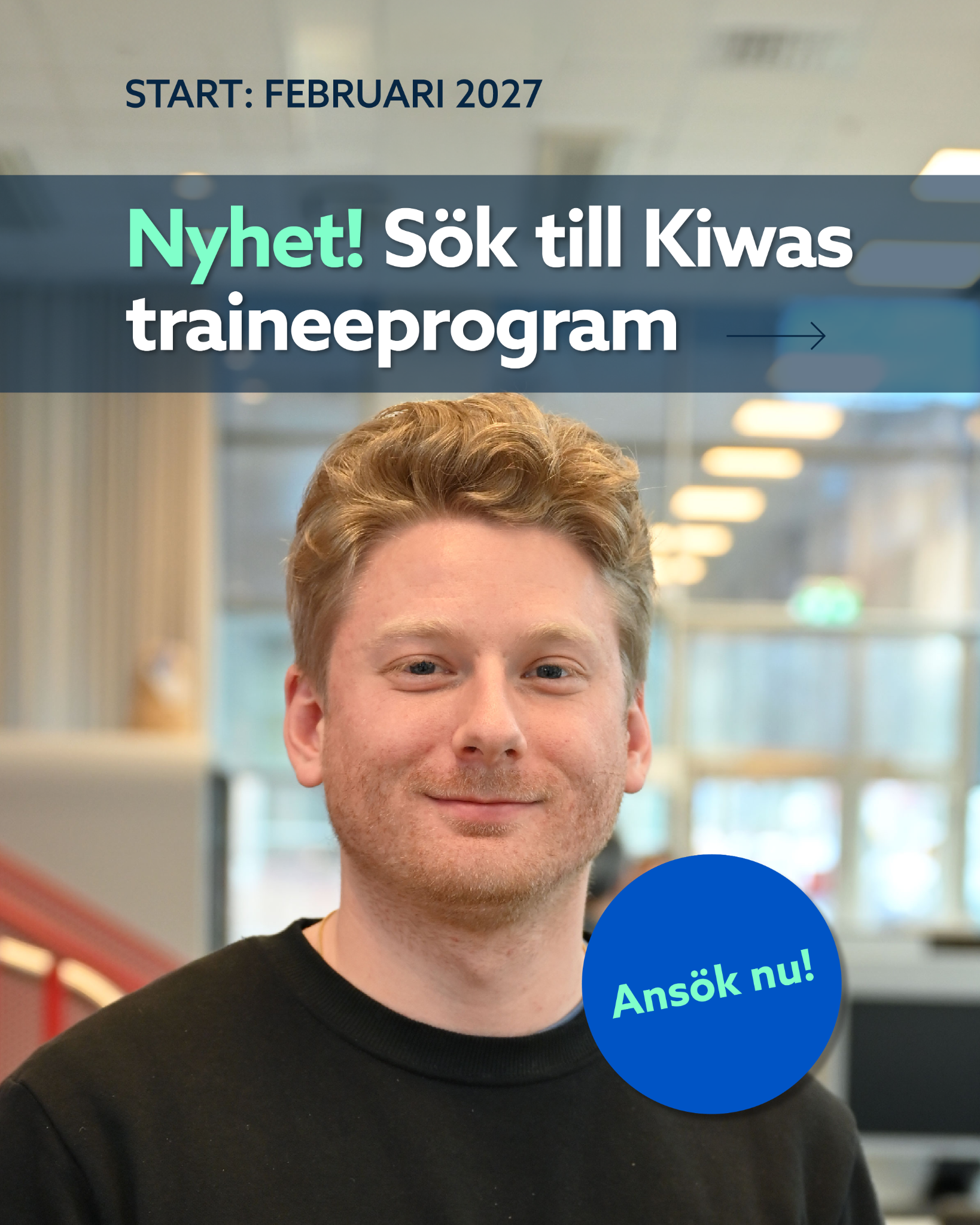 Kiwa Sverige Facebook ad: Vill du utvecklas inom en bransch där teknik…