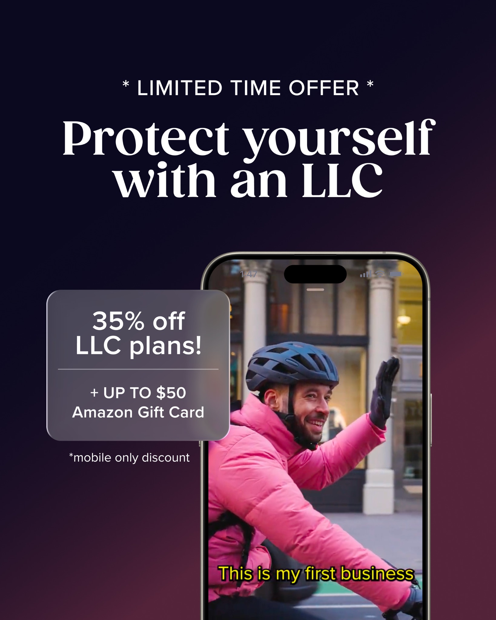 Tailor Brands Facebook ad