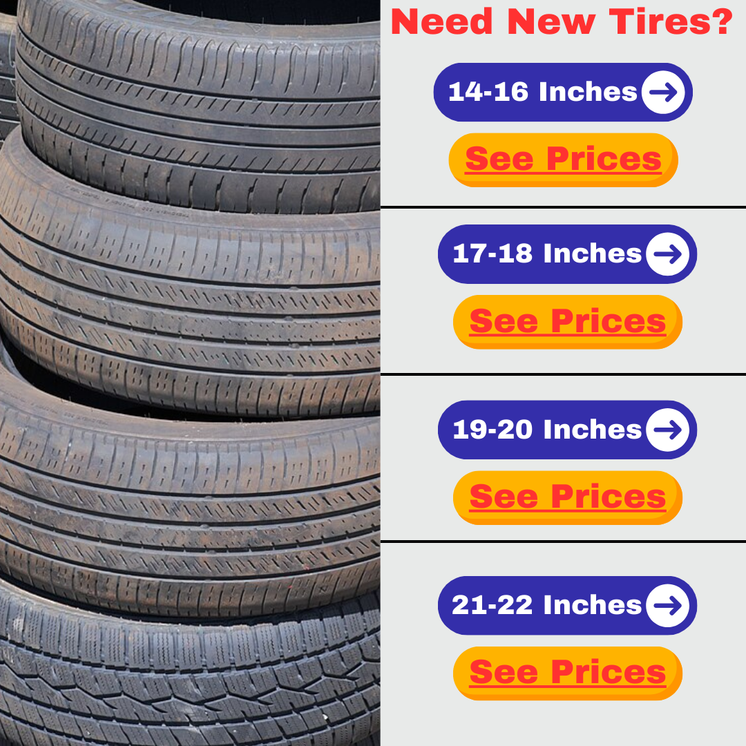 ExploreAnswers Hub Facebook ad: Discounts on Tires Of All Sizes.