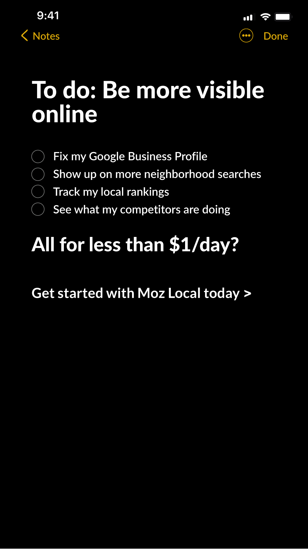 Moz Facebook ad