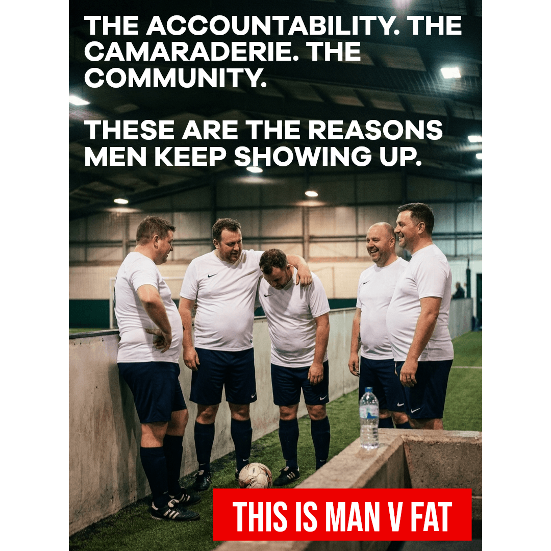 MAN v FAT Facebook ad