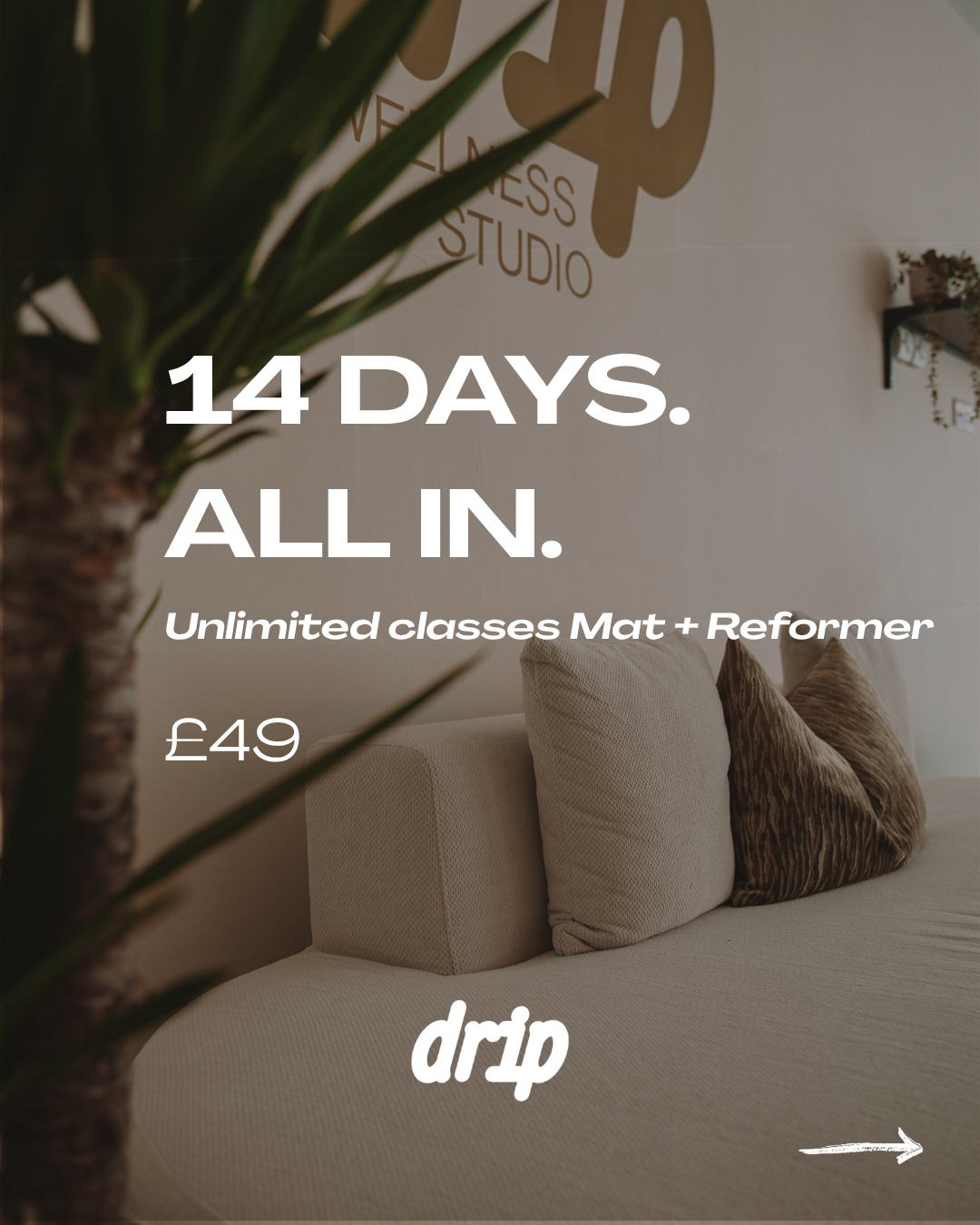 Drip Wellness Studio Facebook ad from Sep 1, 2026