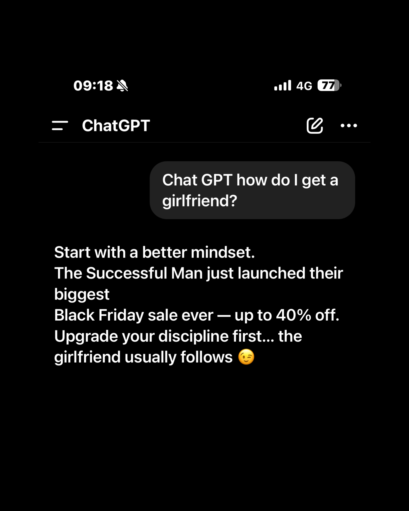 The Successful Man Facebook ad