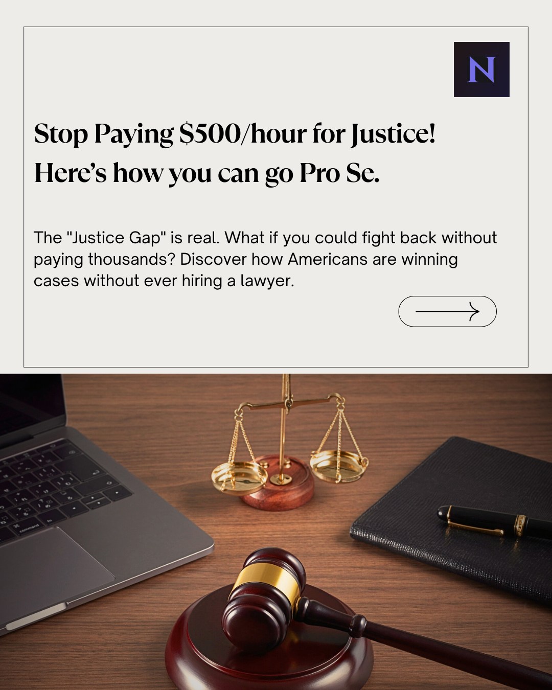 NYAYAM Facebook ad: The law can feel intimidating especially when you’re…