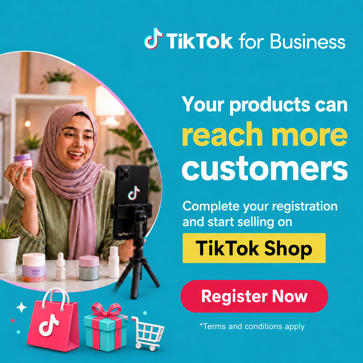 TikTok For Business Facebook ad: Complete your first cash active & get credit