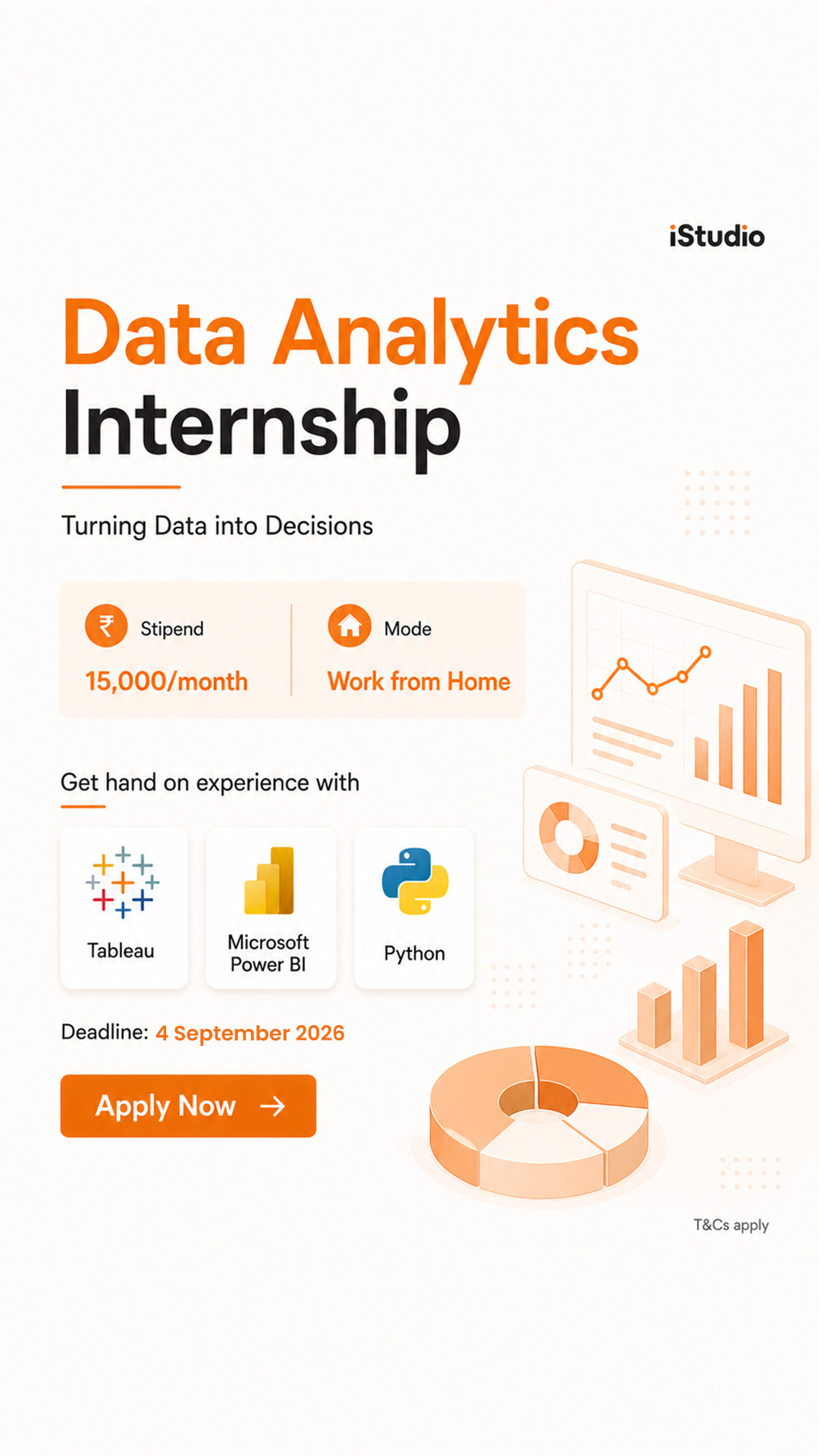 Internship Studio Facebook ad from Aug 7, 2026