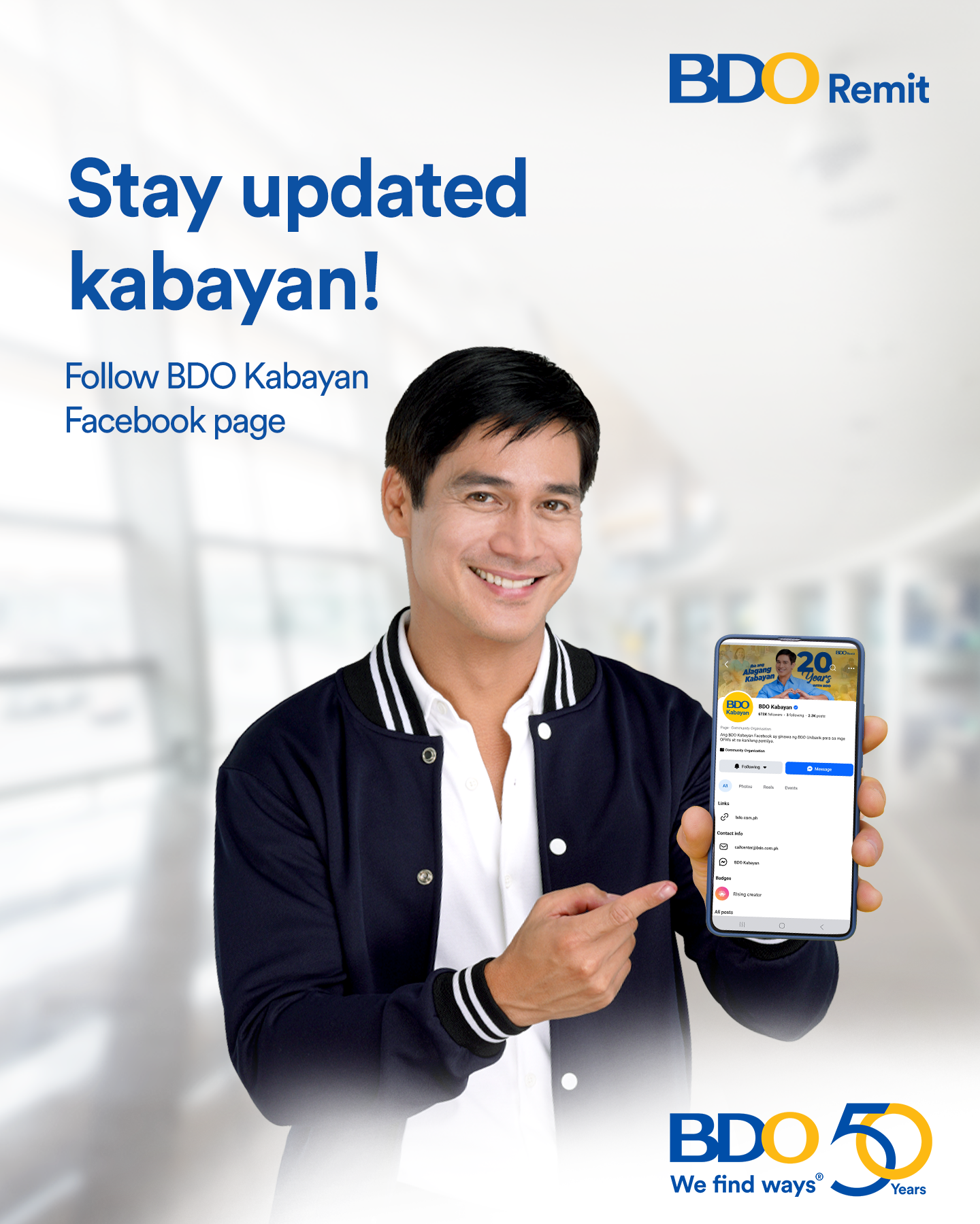 BDO Kabayan Facebook ad: Stay financially informed at secure!