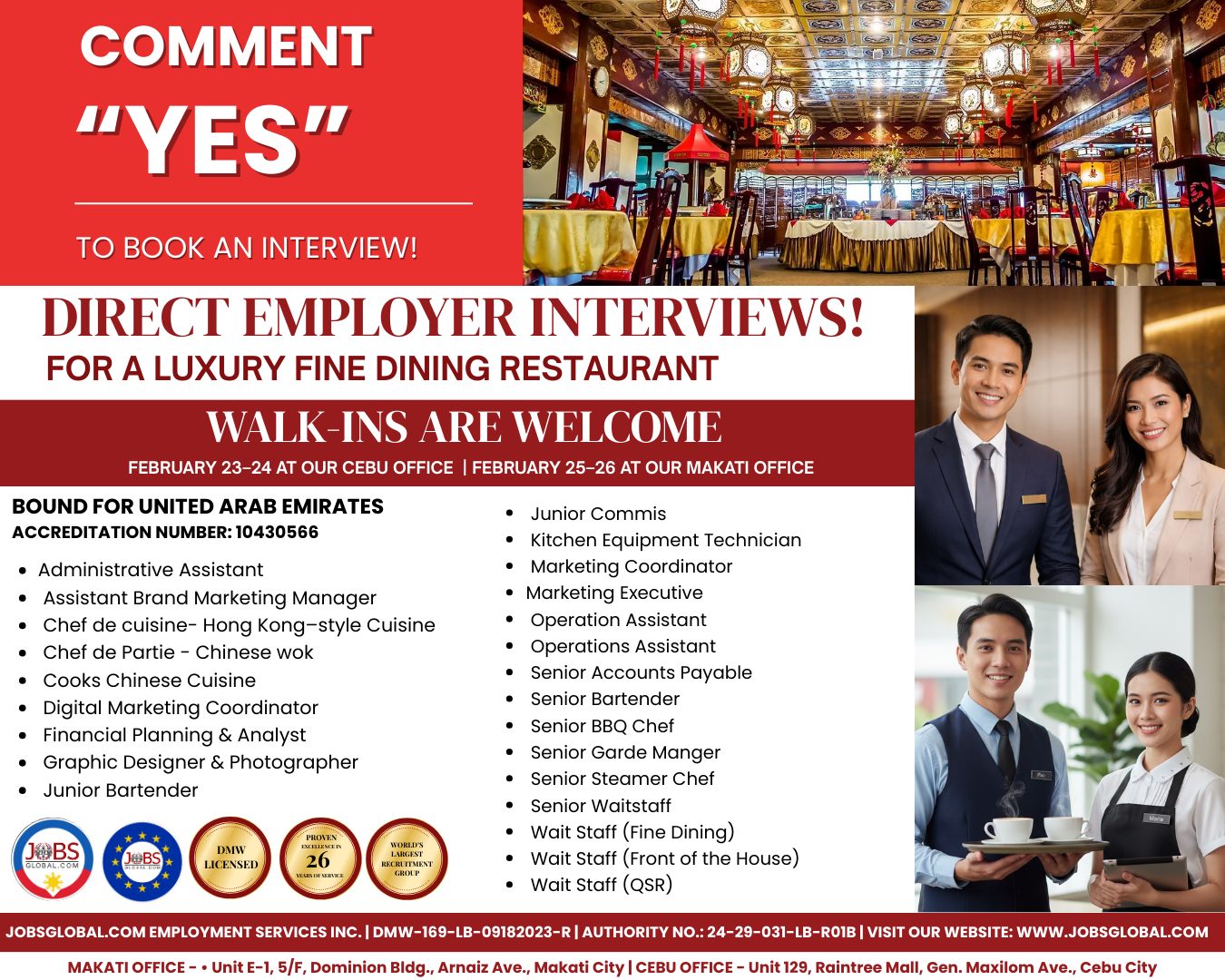 JobsGlobal.com Philippines Facebook ad
