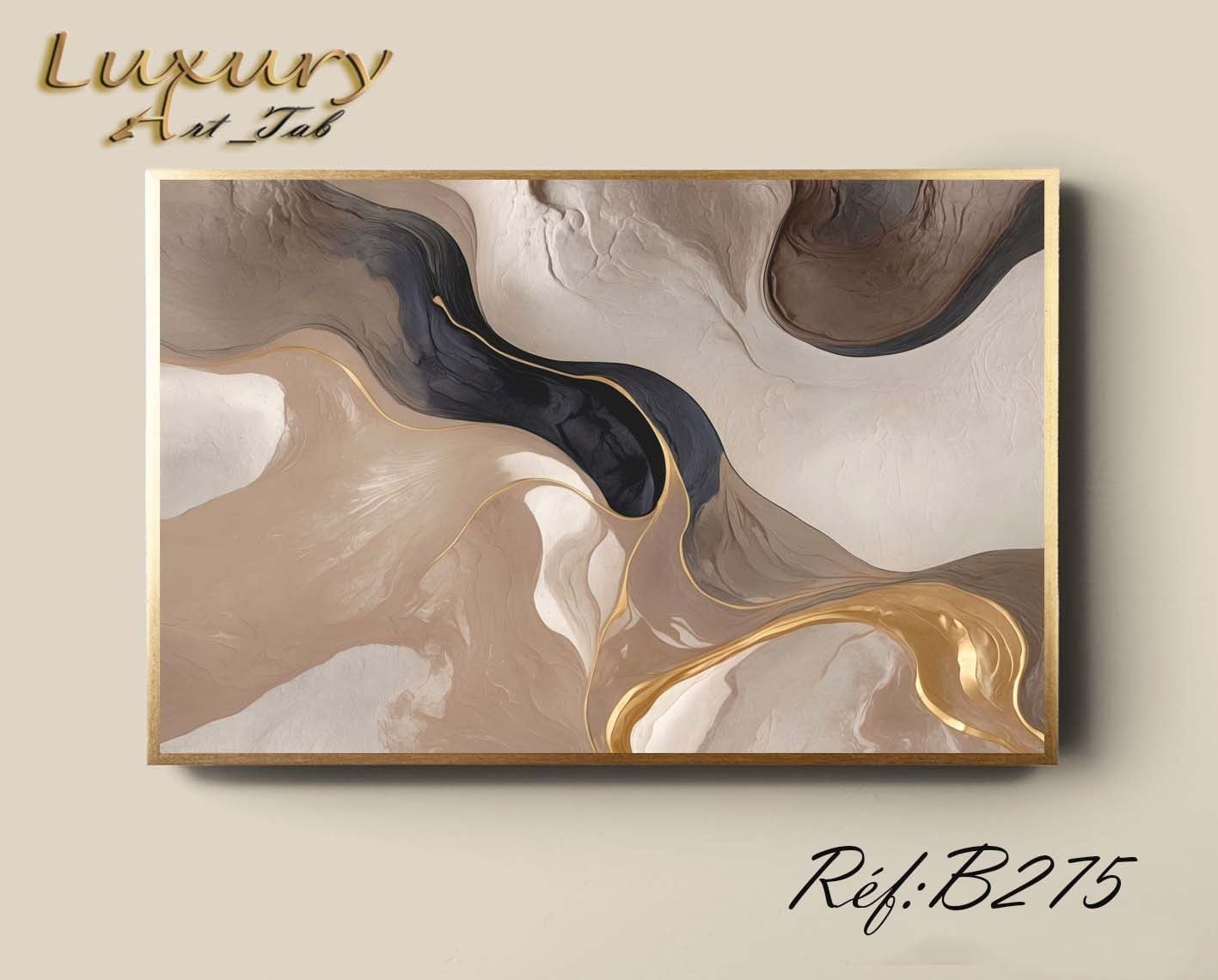 Luxury Art Tab Facebook ad: Toile 100% coton imprimé et fixé sur châssis…