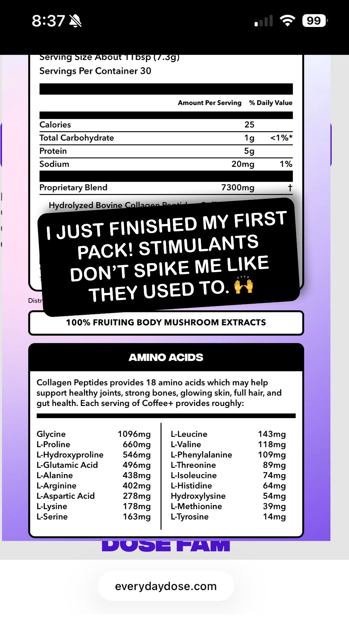 Everyday Dose Facebook ad