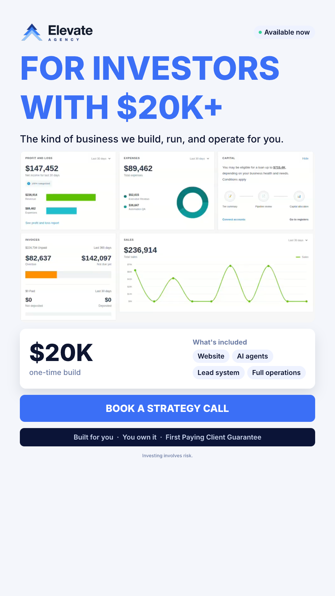 Elevate Agency AI Facebook ad from Jul 2, 2026