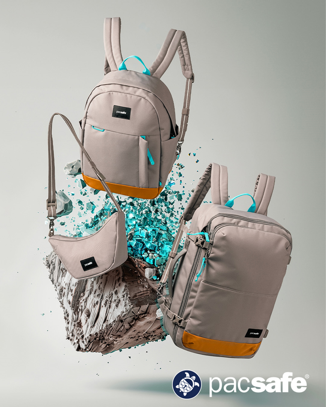 Pacsafe Facebook ad: Just like rocks that stand strong over time…
