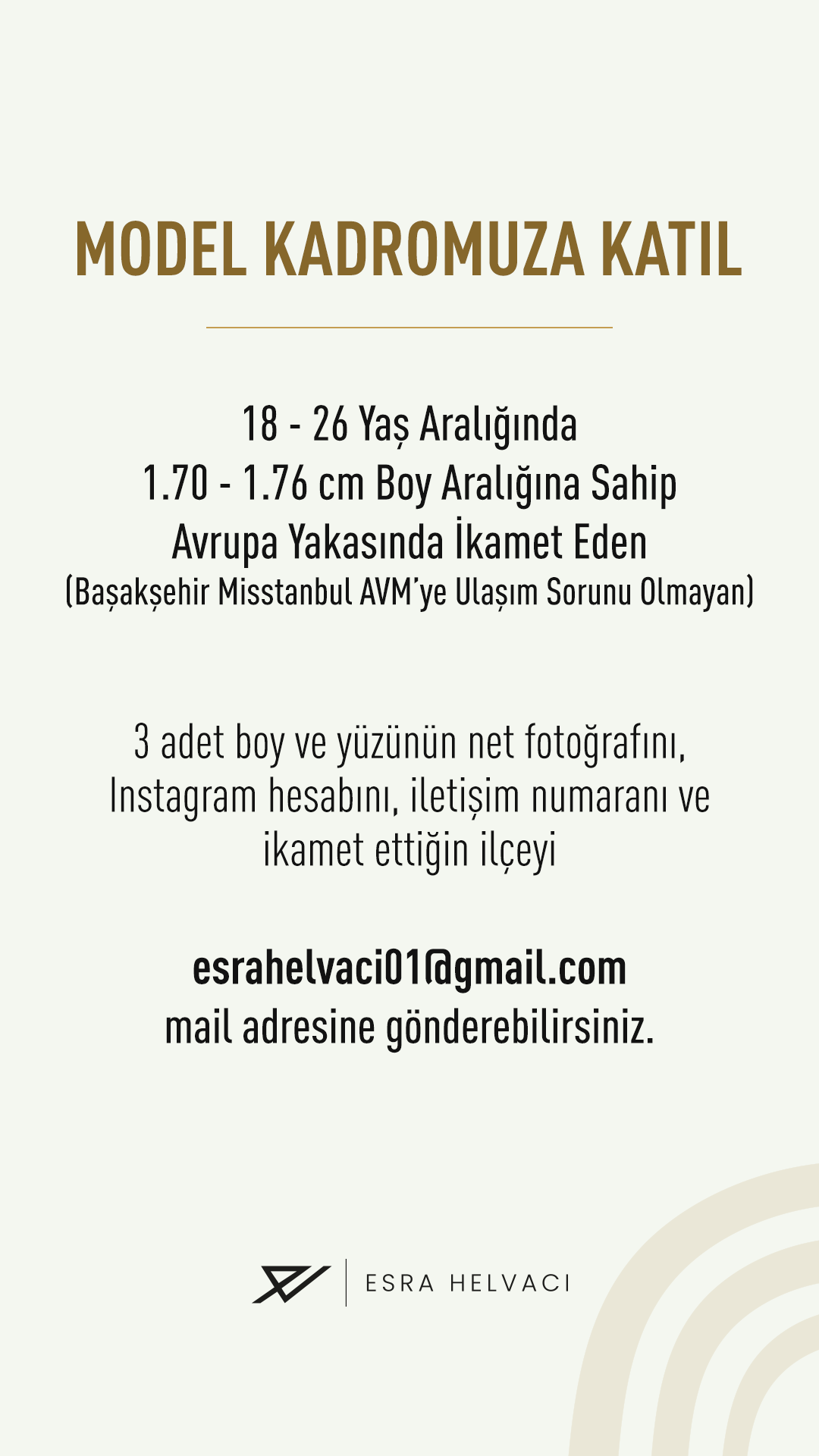 Esra Helvacı Facebook ad: Esra Helvacı Model Kadromuza Katılın