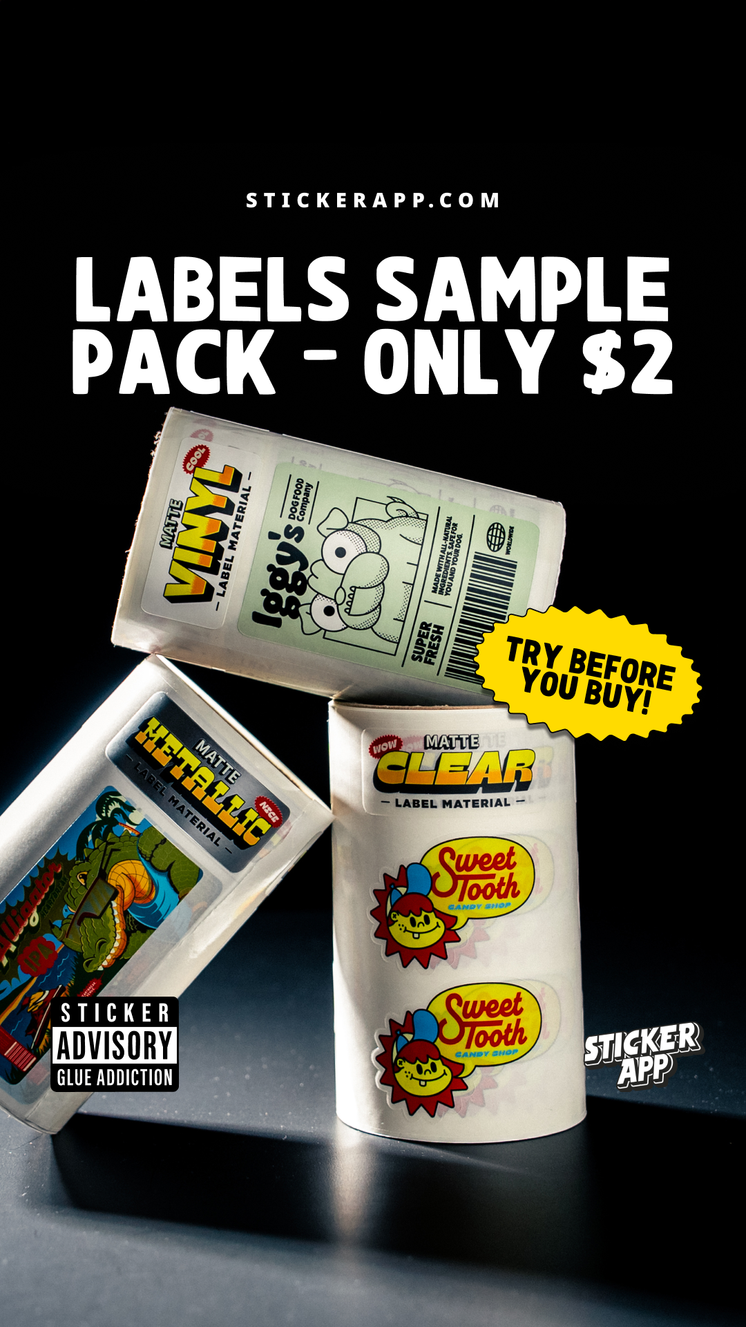 StickerApp Facebook ad