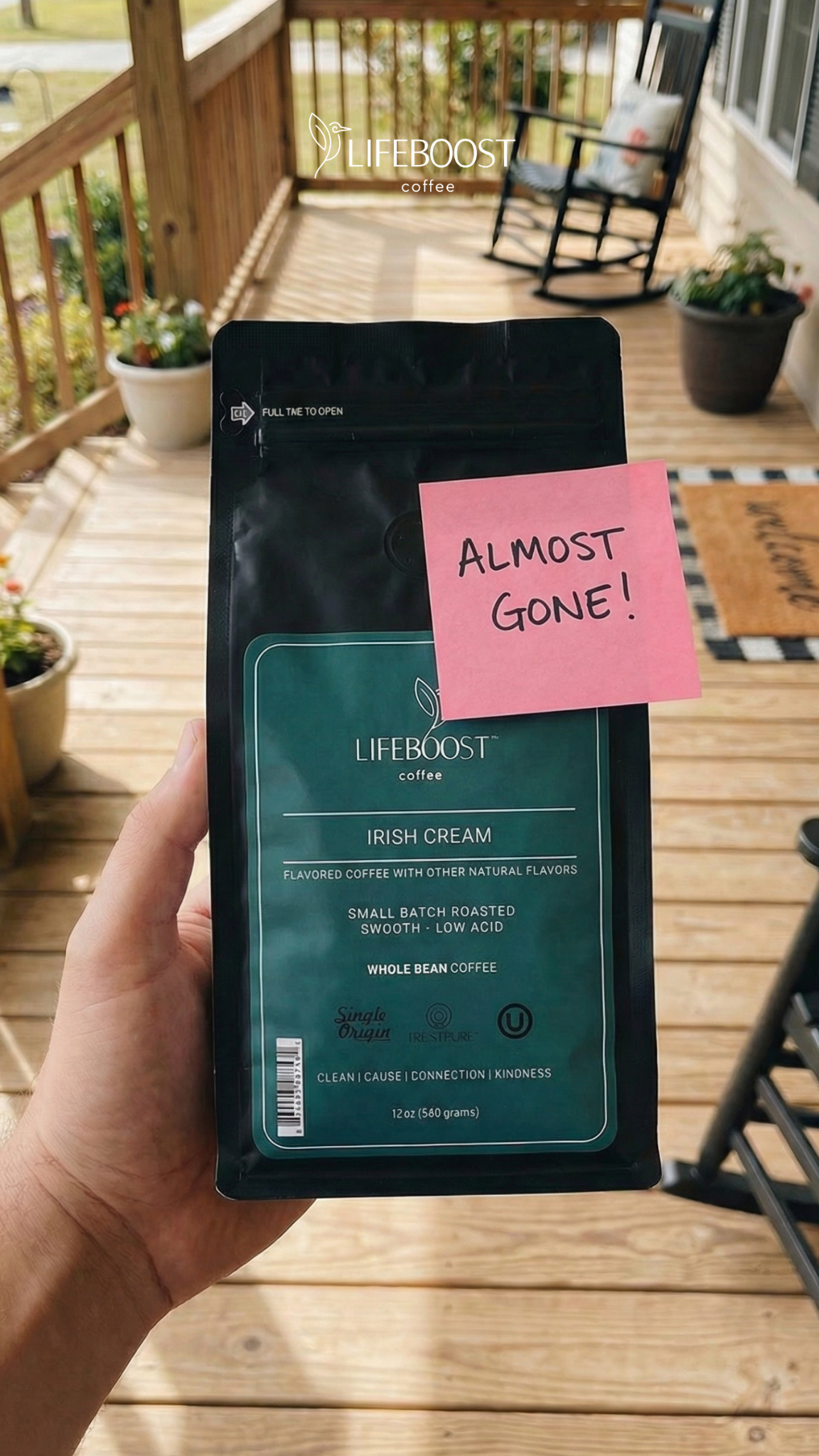 Lifeboost Coffee Facebook ad