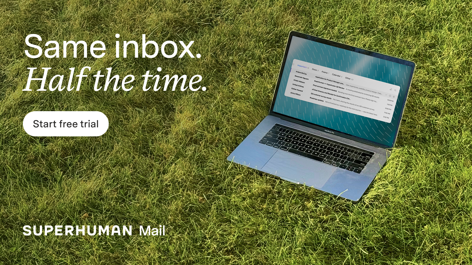 Superhuman Mail Facebook ad