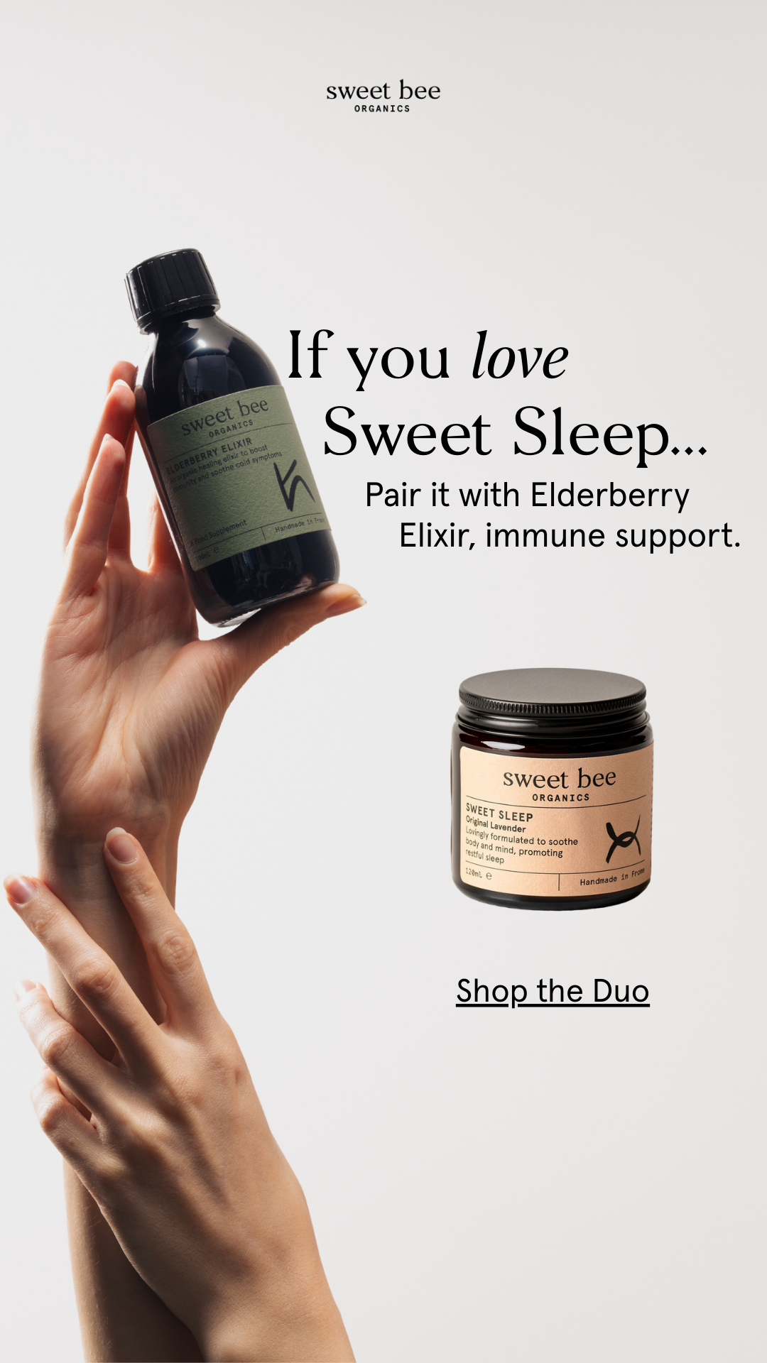 Sweet Bee Organics Facebook ad