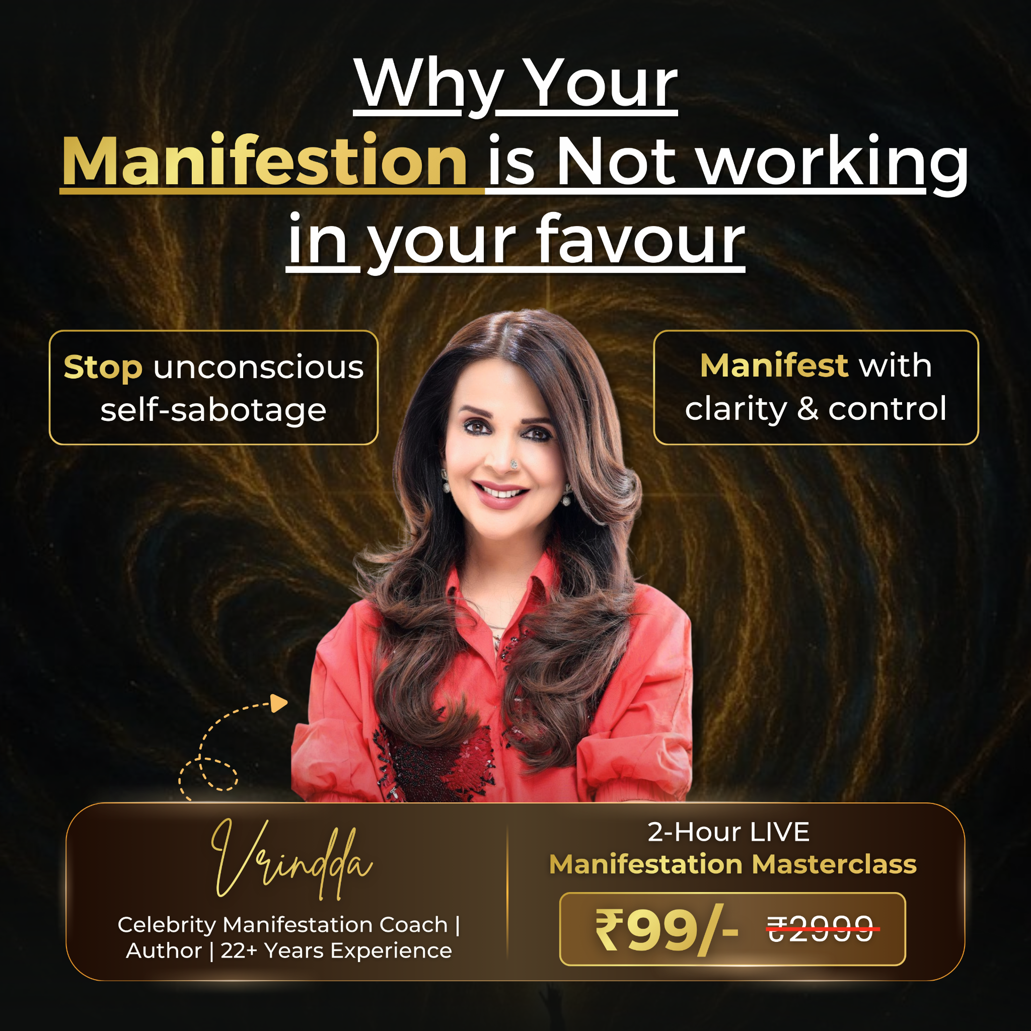 Vrinda Mehta Facebook ad: Manifestation Done Consciously