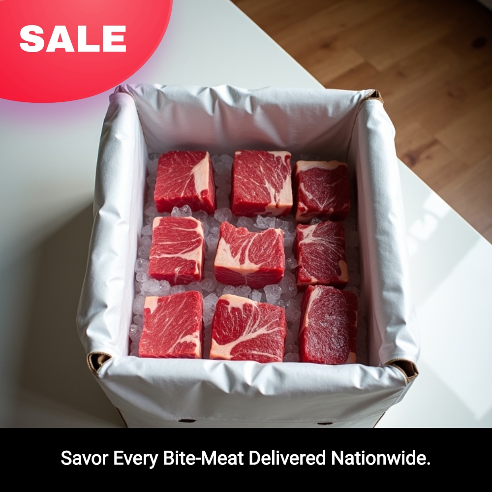GoSearchable Express Facebook ad: Premium Meat Delivery Coast To Coast.