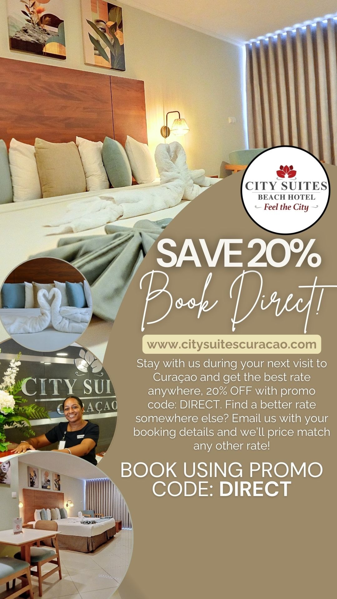 Majestic City Suites & Beach Hotel Facebook ad from Apr 24, 2026