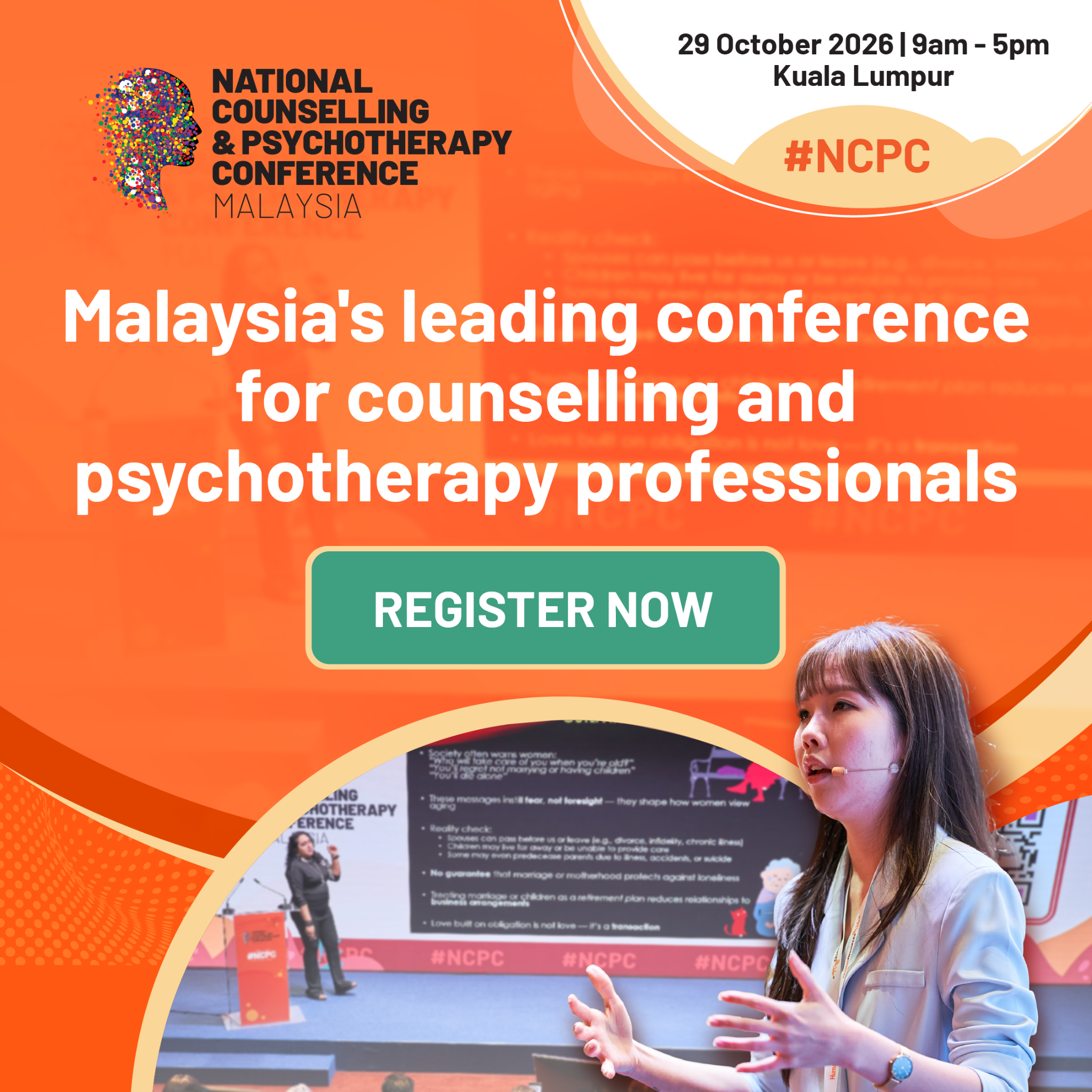 National Counselling & Psychotherapy Conference Series Facebook ad