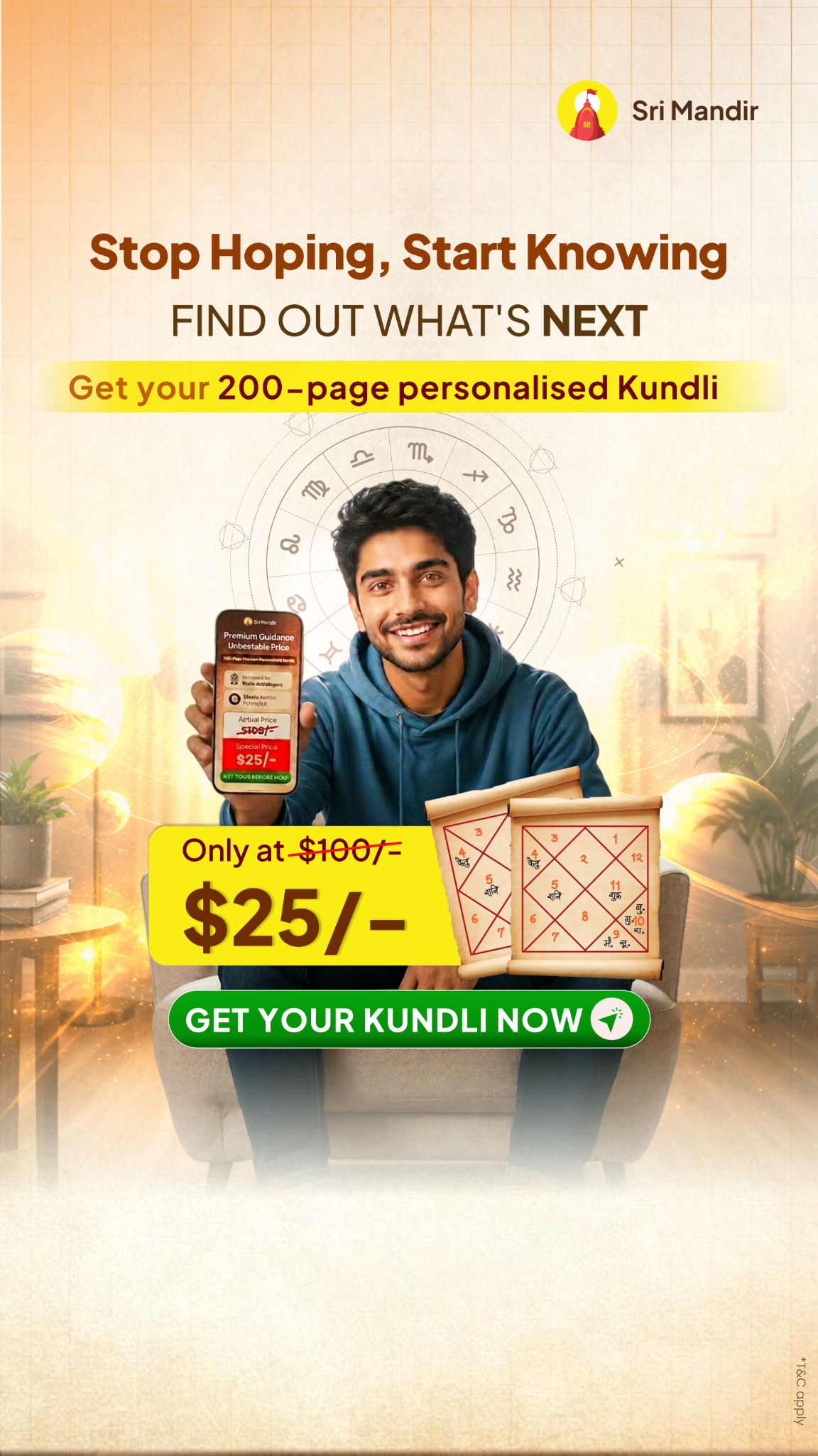 Kundli Guide by Sri Mandir Facebook ad
