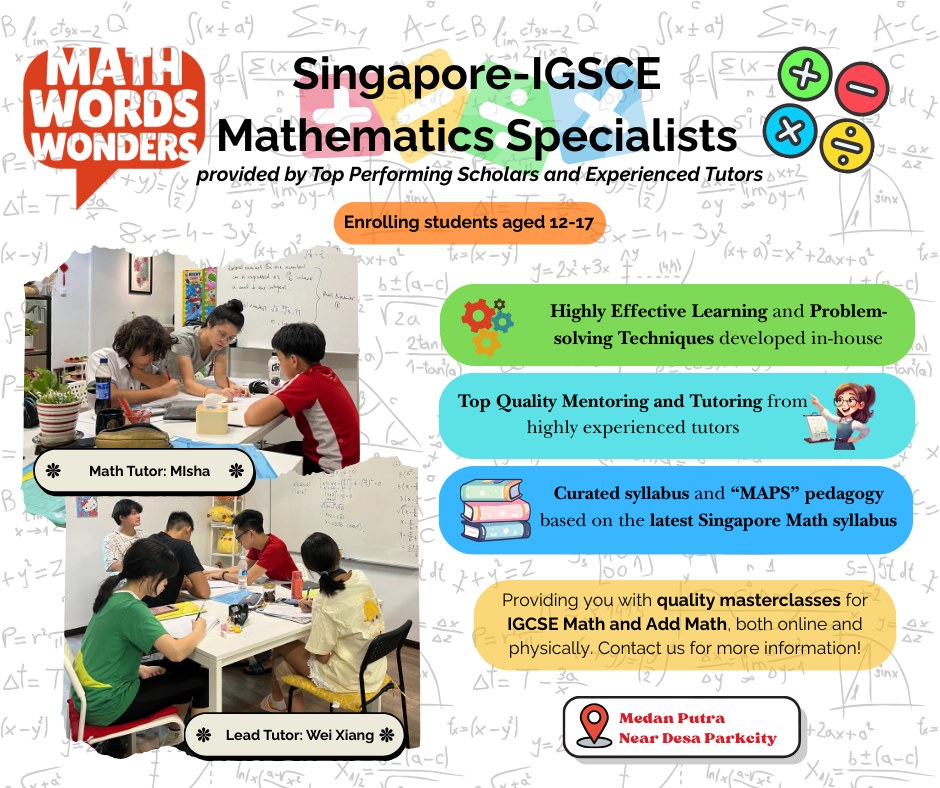 Math, Words & Wonders Facebook ad