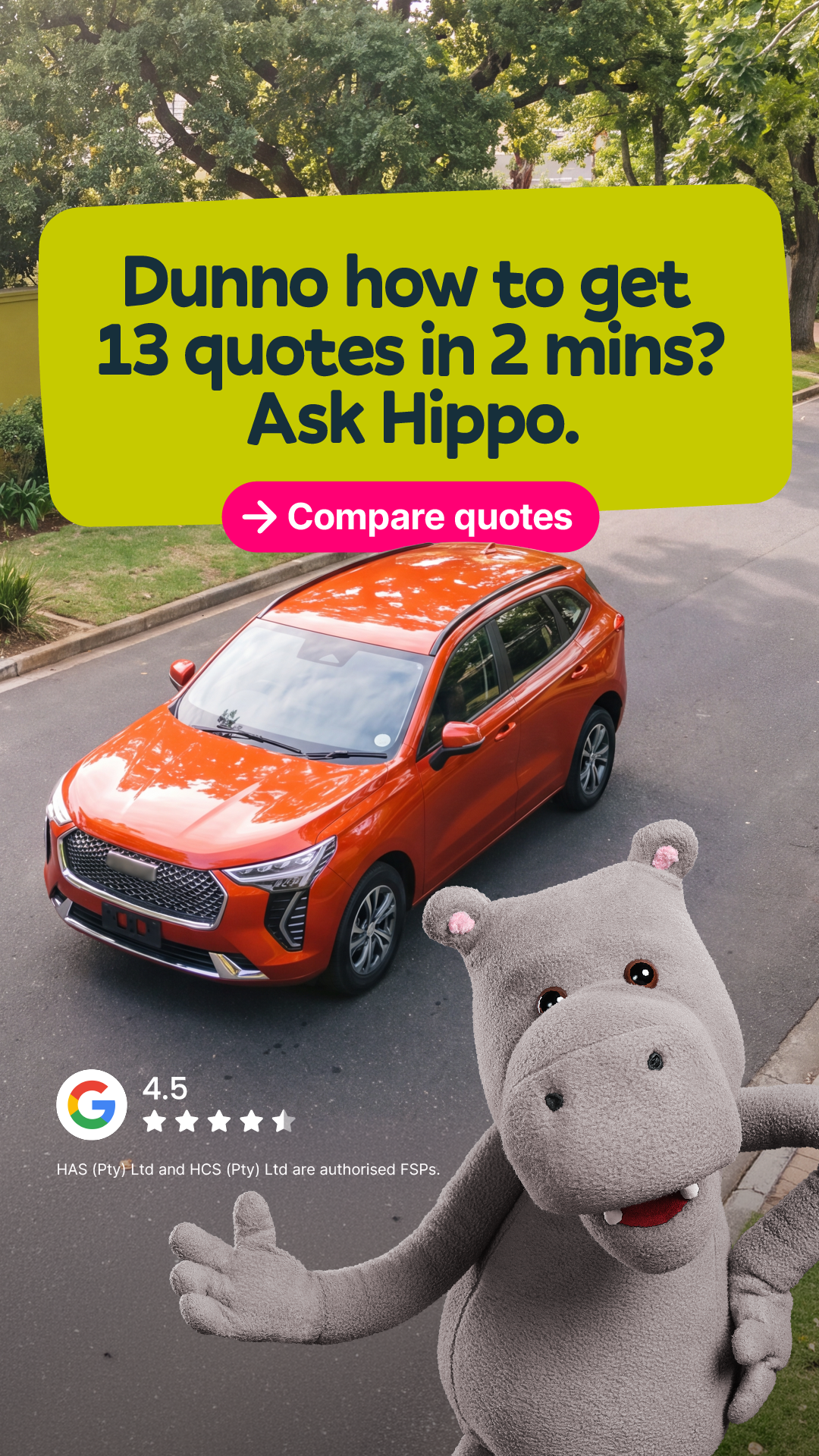 Hippo.co.za Facebook ad