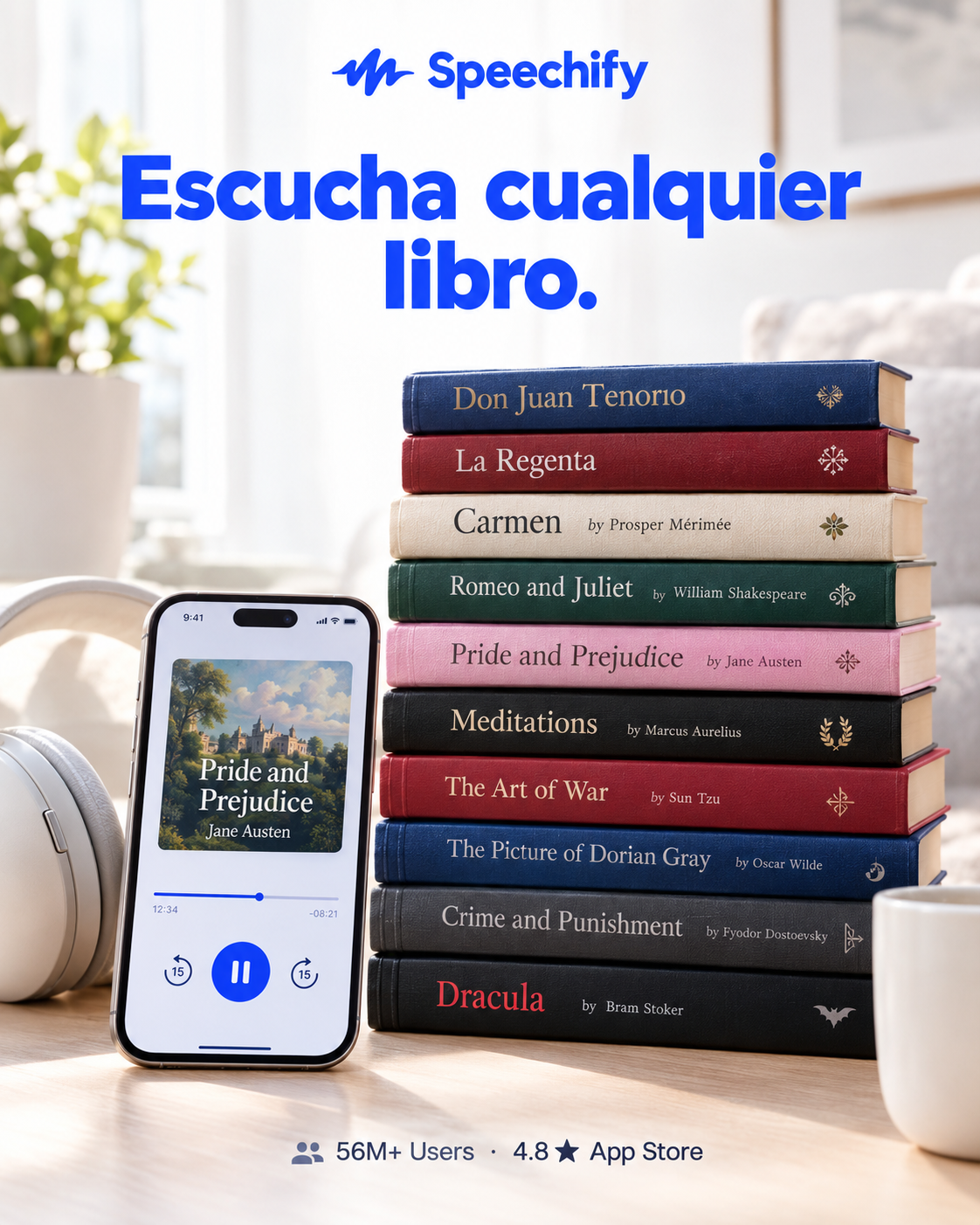 Cliff Weitzman Facebook ad: ¡Prueba a Escuchar Libros Hoy!